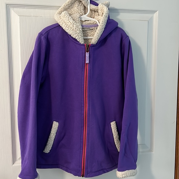 Lands’ End Girl’s hooded sharps lining jacket - Picture 4 of 7
